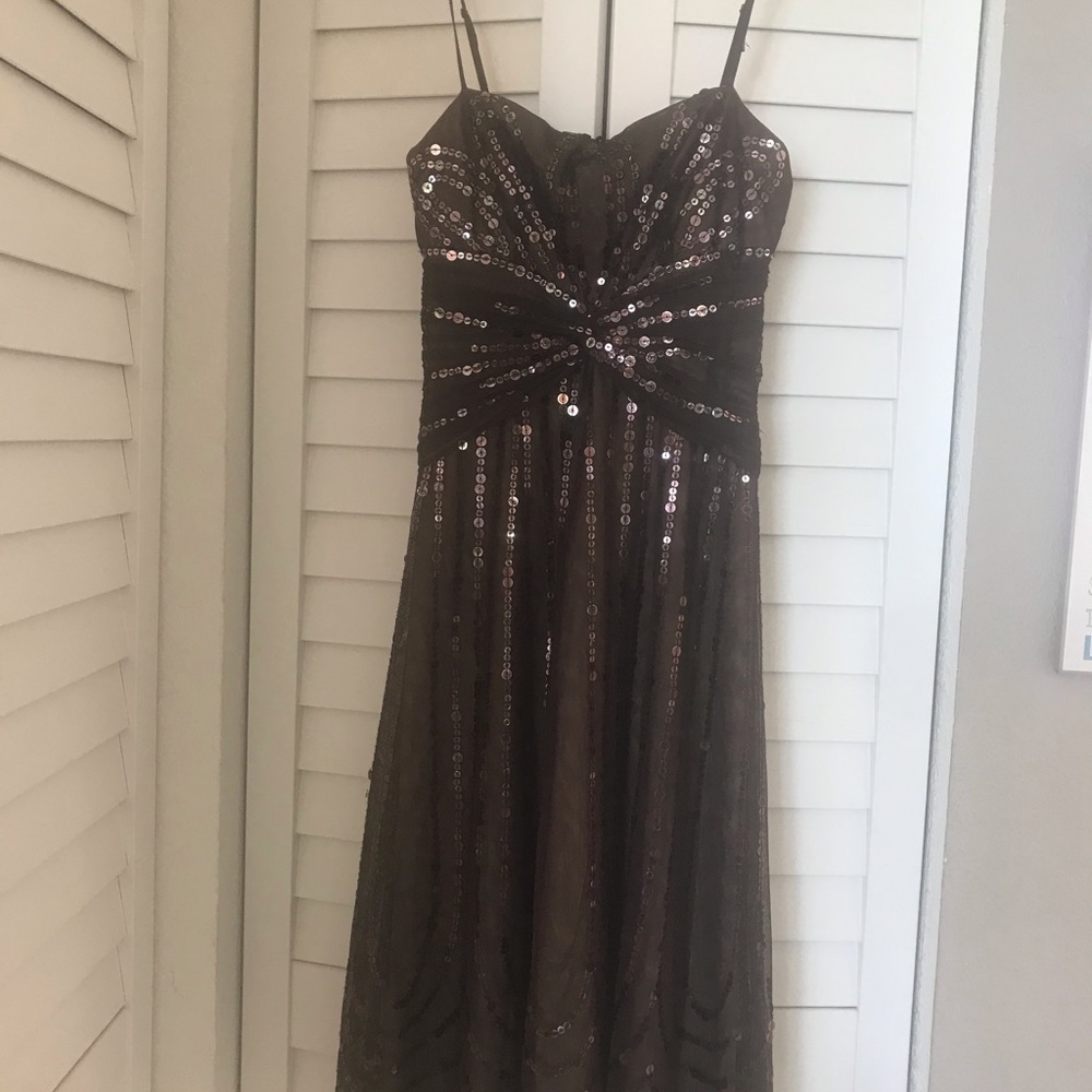 Brown beaded dress